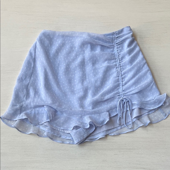 Rouched Ruffle Mini Skort - Picture 1 of 6